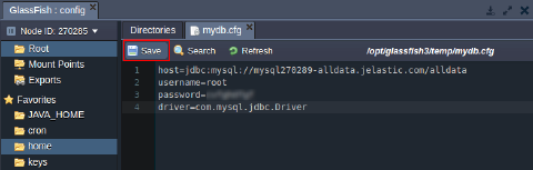 Image 20: database connection configs