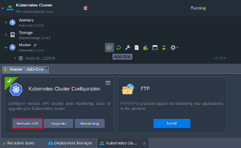 Image 38: install remote API for Kubernetes cluster