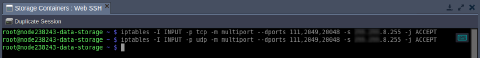 Image 44: configure iptables rules via SSH