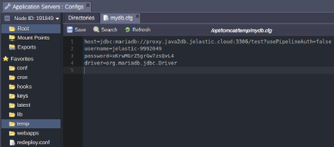 Image 8: MariaDB auto-cluster connection details