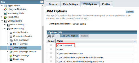 Image 48: custom variables glassfish admin panel