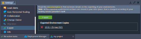 Image 30: export settings