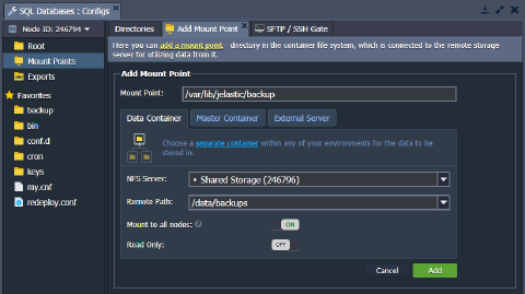 Image 45: store backups on remote server