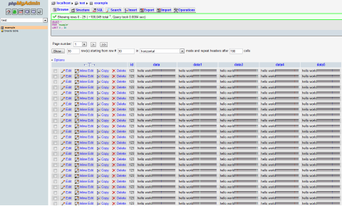 Image 49: phpMyAdmin imported dump