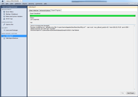 Image 52: start export