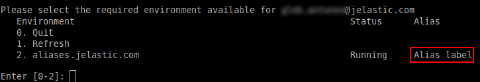 Image 36: environment aliases SSH