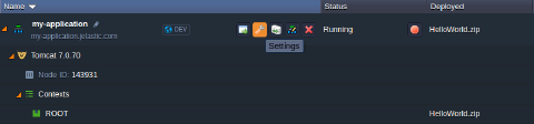 Image 32: environment Settings button