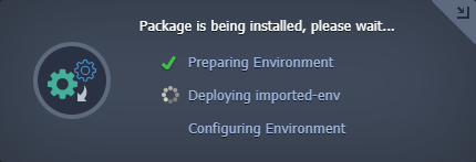 Image 42: deploying imported environment