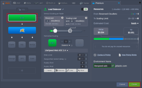 Image 3: LiteSpeed ADC in topology wizard