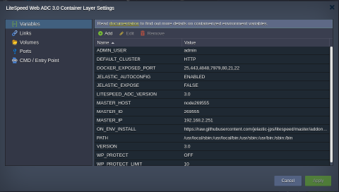 Image 4: LiteSpeed ADC variables