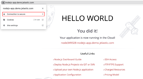 Image 38: Node.js application SSL access