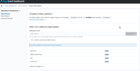 Image 47: OpenSearch Dashboard UI