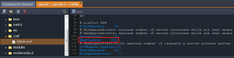 Image 58: MaxClients value after