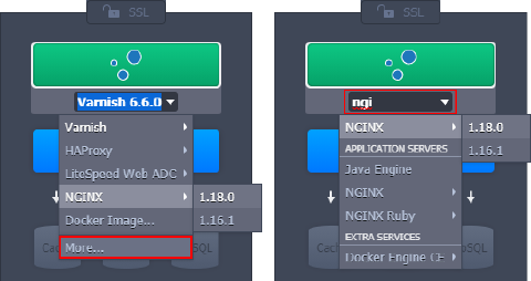 Image 10: categorized stacks with search