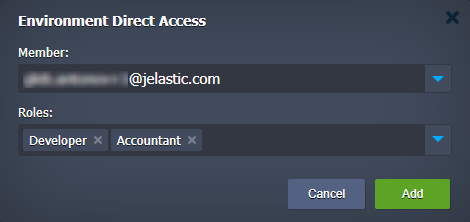 Image 37: environment direct access dialog