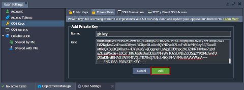 Image 6: add private SSH key